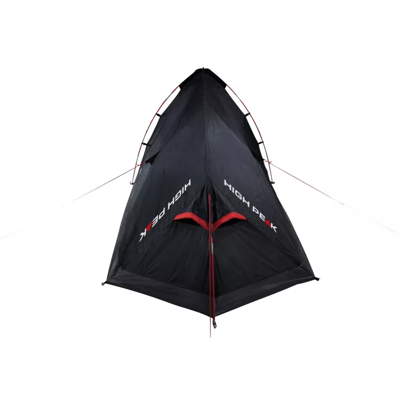 Tienda de campaña High Peak Minitramp 2 ligera negra/roja — tienda de campaña compacta para 2 personas