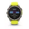 Garmin fenix 8 Solar Sapphire 47 mm reloj inteligente GPS, pantalla táctil de 3,3 cm (1,3") 260 x 260, Wi-Fi, titanio, correa de silicona amarilla/grafito, amarillo