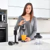 Batidora de mano Black & Decker BXHBA1500E — 1500 W batidora de mano con varilla de acero inoxidable, 20 velocidades, picadora, batidor, pulso