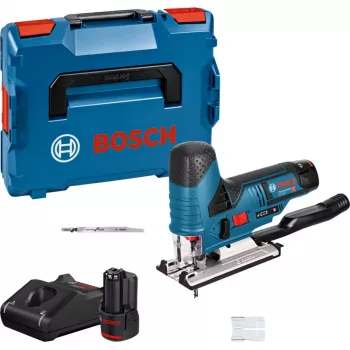 Sierra de calar a batería GST 12V-70 Professional, 12 voltios (azul/negro, 2 baterías de litio 3,0 Ah, en L-BOXX)