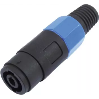 Acoplador de cable de altavoz Omnitronic 30203530 de 4 polos para prolongar y conectar cables de altavoz