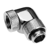 Alphacool Eiszapfen Connector Series - adaptador de montaje en ángulo para sistema de refrigeración líquida - níquel plateado