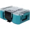MAKTRAK organizador compacto, caja de herramientas azul/transparente, tapa transparente