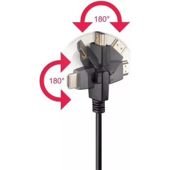 Goobay 61283 Cable HDMI 1,5 m HDMI Type-A (estándar) Negro (61283)