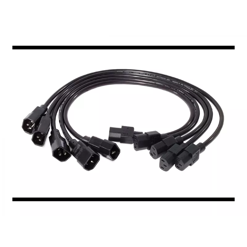 Juego de cables de alimentación APC (5 uds.), C13 a C14, 0,6 m