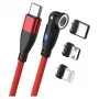 Cable USB RealPower MagneticCharge 100 1 m USB-C rojo carga rápida
