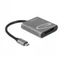 Lector de tarjetas DeLOCK 91741 USB 3.2 Gen 1 Type-C negro gris