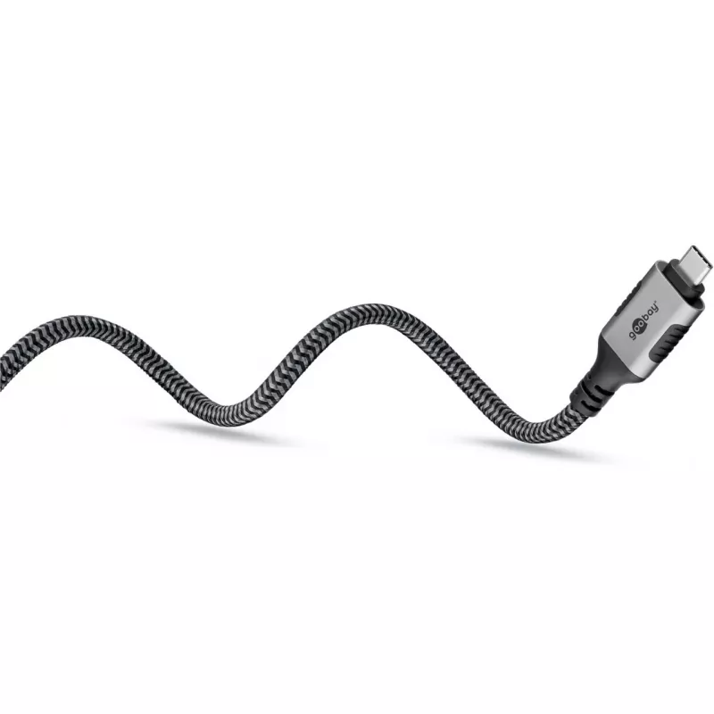 Goobay 70755 cable USB-C a RJ45 Ethernet CAT 6 para una conexión a internet por cable estable con router/módem/switch de red/sustituye al adaptador USB a RJ45 / 1