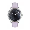 Smartwatch Colmi L28 plateado-lila con correa de piel lila