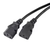 Akyga AK-PC-04A cable distribuidor de corriente CEE 7/7 a 2x IEC C13, 1,8 m, negro