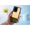 Funda para móvil Man and Wood Galaxy S20 Ultra bambú negro — parte trasera protectora, inserto de bambú natural