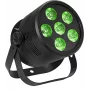 Foco LED PAR de escenario EUROLITE Silent Par 6 QCL Floor RGBW 6x4W, foco PAR compacto de suelo