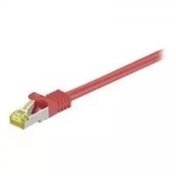 Wentronic Goobay Cable de red Cat.7 S/FTP (PiMF), Rojo, 30 m - LSZH libre de halógenos, cobre, conector RJ45 (91679)