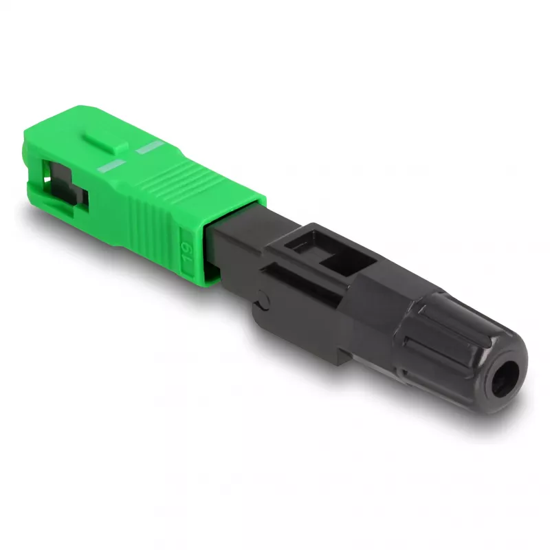 Conector rápido de fibra óptica DeLOCK SC simplex macho APC montaje en campo