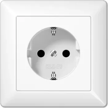 JUNG AS 1520 KI WW toma de corriente SCHUKO, blanco alpino