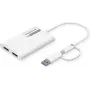 ROLINE Adaptador de pantalla USB Type C A - Dual DP 4K60 macho/hembra - Adaptador - Digital/Datos (12.03.3207)