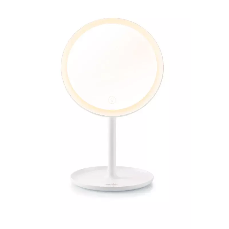 Espejo de maquillaje LED independiente ETA Fenité redondo 20 cm, control táctil, USB, batería LiPo integrada