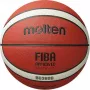 Balón de baloncesto MOLTEN B5G3800 Talla 5, cuero marrón, Indoor & Outdoor, superficie laminada antideslizante
