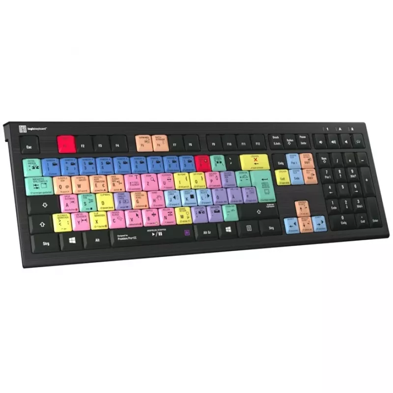 Logickeyboard Adobe Premiere Pro CC ASTRA 2 Teclado retroiluminado Alemán (LKB-PPROCC-A2PC-DE)