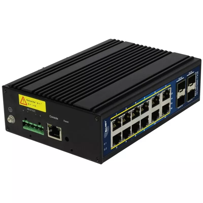 Switch gestionado ALLNET ALL-SGI8016PM L2+/L3 12x Gigabit Ethernet PoE