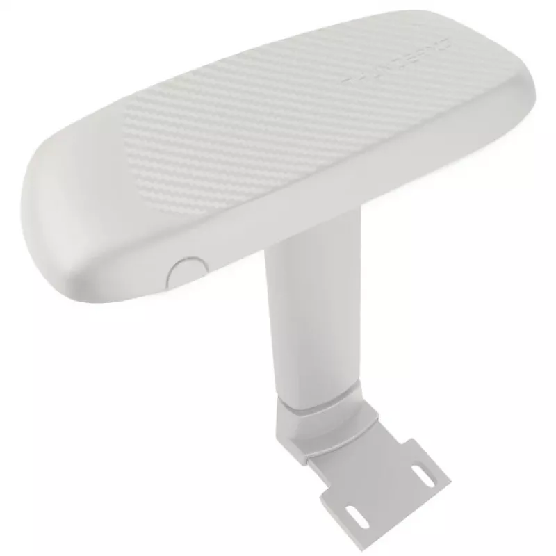 Silla de oficina ergonómica thunder x3 TEGC-3073102.B1 — Tapizado blanco y azul, reposabrazos ajustables, respaldo alto