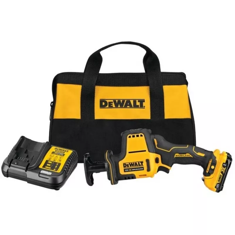 DeWALT DCS312D2-QW Sierra de sable 2800 spm negra, amarilla