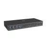 Conmutador KVM Lindy 2 puertos Dual Head HDMI 4K60, USB 3.0, 4096 x 2160 píxeles, 4K Ultra HD, Negro