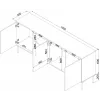 Cómoda Cama INSERTO 3D1W 190x40x80 cashmere + LED
