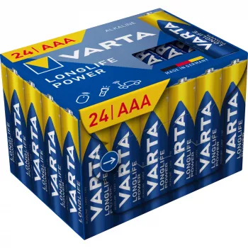 Varta Longlife, pila de un solo uso, AAA, alcalina, 1,5 V, 24 uds., 44,5 mm