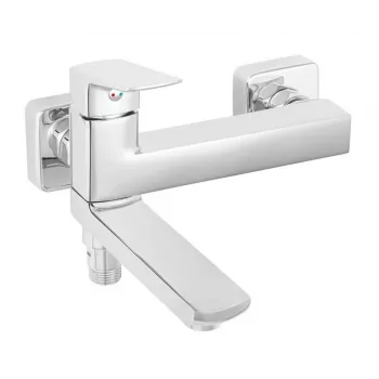 Grifo de baño de pared FERRO Lippi BLP1REA, acabado cromado