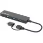 Dock/Hub combo USB-C y USB-A Manhattan, Puertos (4): USB-A (x4), 5 Gbit/s (USB 3.2 Gen1 también conocido como USB 3.0), alimentado por USB (no requiere fuente de alimentación externa)