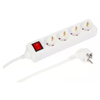 Alargador de corriente Microconnect MC-GRU0043WS 3 m 4 tomas AC Interior Blanco