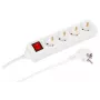 Alargador de corriente Microconnect MC-GRU0043WS 3 m 4 tomas AC Interior Blanco