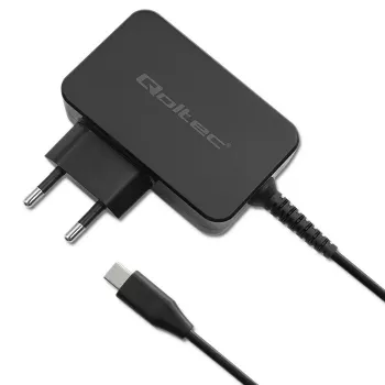 Qoltec 52386 Cargador GaN POWER PRO | 1xUSB-C | 65W | 5-20V | 3-3,25A | negro