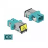 Acoplador de fibra óptica DeLOCK 86890 SC simplex hembra a SC simplex hembra multimodo aqua
