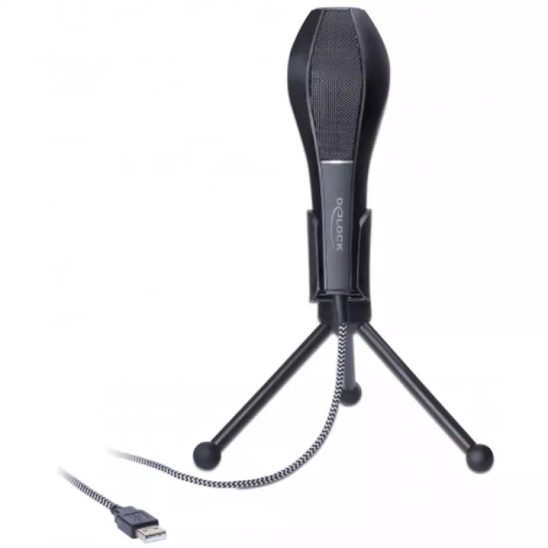 Micrófono condensador USB con soporte de mesa - ideal para gaming, Skype y canto