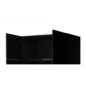 Armario ropero cama meble PAFOS 2D BASE 90×55,5×45 cm negro mate, estructura de 2 puertas