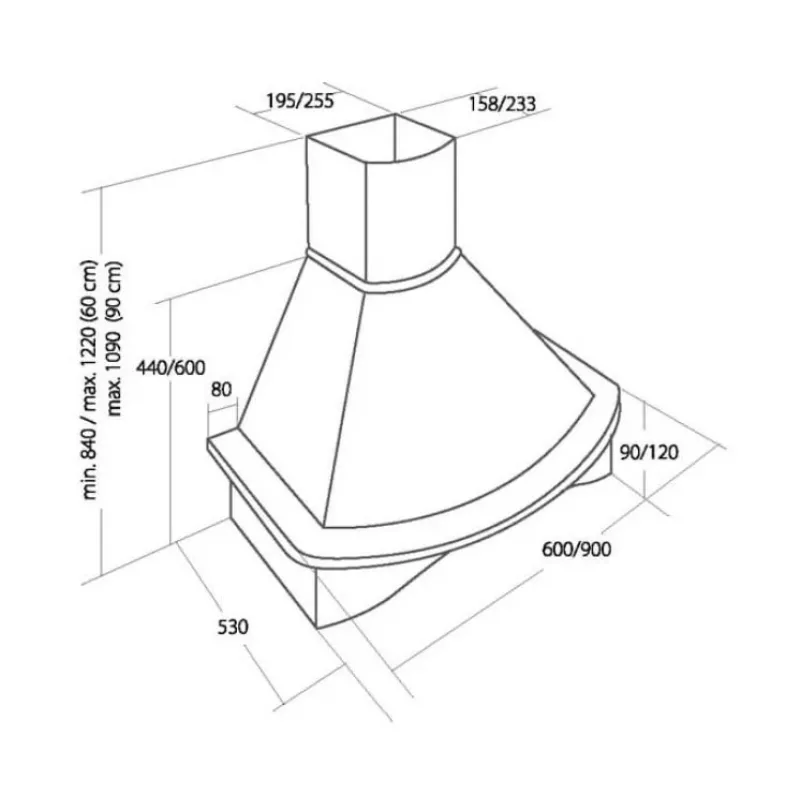 Campana de chimenea Akpo WK-4 Rustica Nova 60 beige, marrón