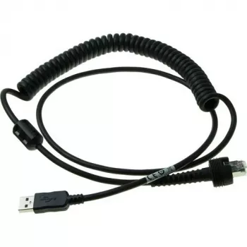Datalogic - cable USB - USB - IP67 - 2,4 m - en espiral - para PowerScan PD9630-DC, PD9630-HP, PD9630-SR, PM9600