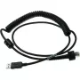 Datalogic - cable USB - USB - IP67 - 2,4 m - en espiral - para PowerScan PD9630-DC, PD9630-HP, PD9630-SR, PM9600