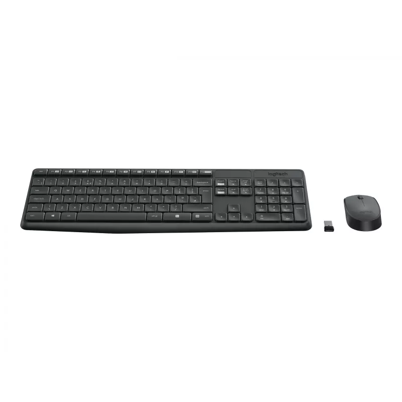 Logitech MK235 Conjunto inalámbrico de teclado y ratón Tamaño completo Gris