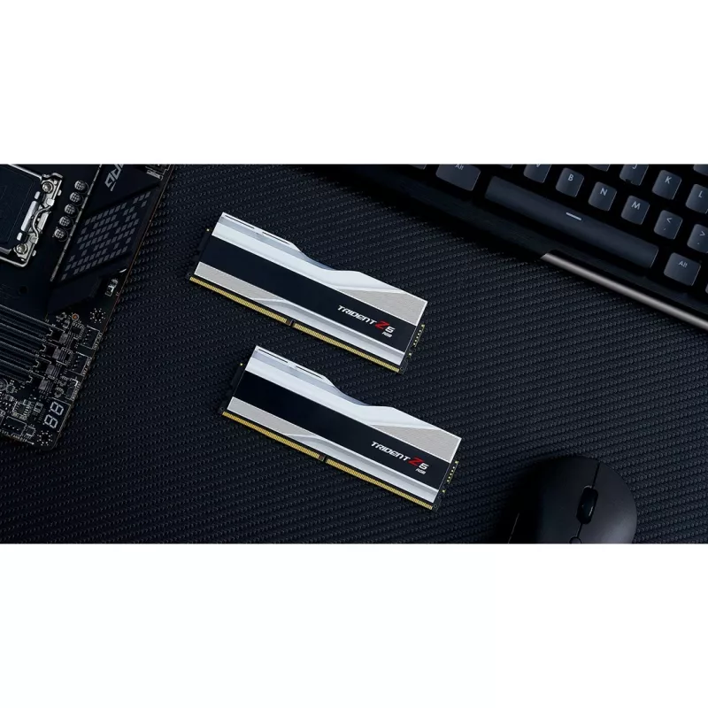 DIMM 32 GB DDR5-6000 (2x 16 GB) Dual-Kit, memoria RAM plateada, F5-6000J3636F16GX2-TZ5RS, Trident Z5 RGB, INTEL XMP