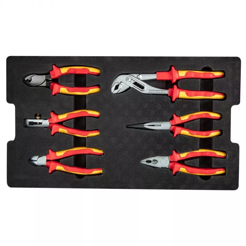 Neo Tools Caja de servicio para electricistas 52 piezas en resistente caja 22
