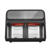 Freidora de aire doble Amica AFM 7020, 8 L, 2400 W, negra