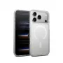 Funda MagSafe magnética Crong Hybrid Matte para iPhone 17 Pro — blanco translúcido, PC+TPU