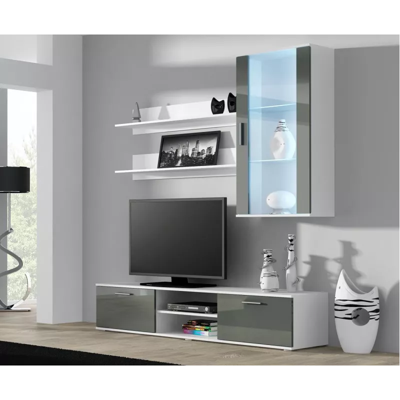 Soporte de TV Cama SOHO 180 blanco/gris brillante