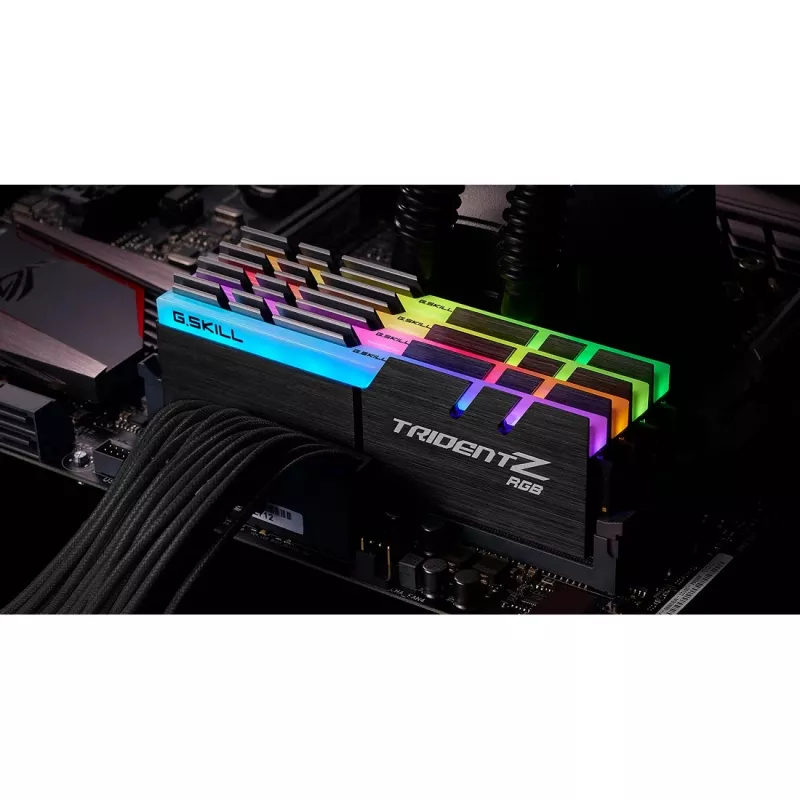 DIMM 32 GB DDR4-3600 (4x 8 GB) Quad-Kit, memoria negra, F4-3600C16Q-32GTZRC, Trident Z RGB, INTEL XMP
