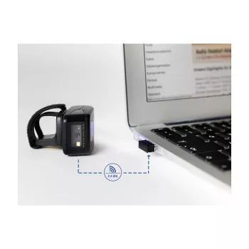 DeLOCK dongle USB lector de códigos de barras inalámbrico 2,4 GHz negro USB A