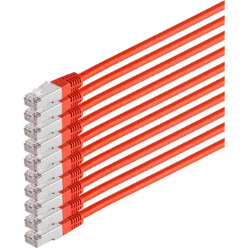 Cable de red ShiverPeaks 75711-H0.5R-SET10 Cat 6 S/FTP PIMF, 0,5 m, pack de 10