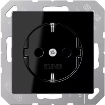Caja de superficie JUNG A 1520 SW para tomas de corriente Type F, negra
